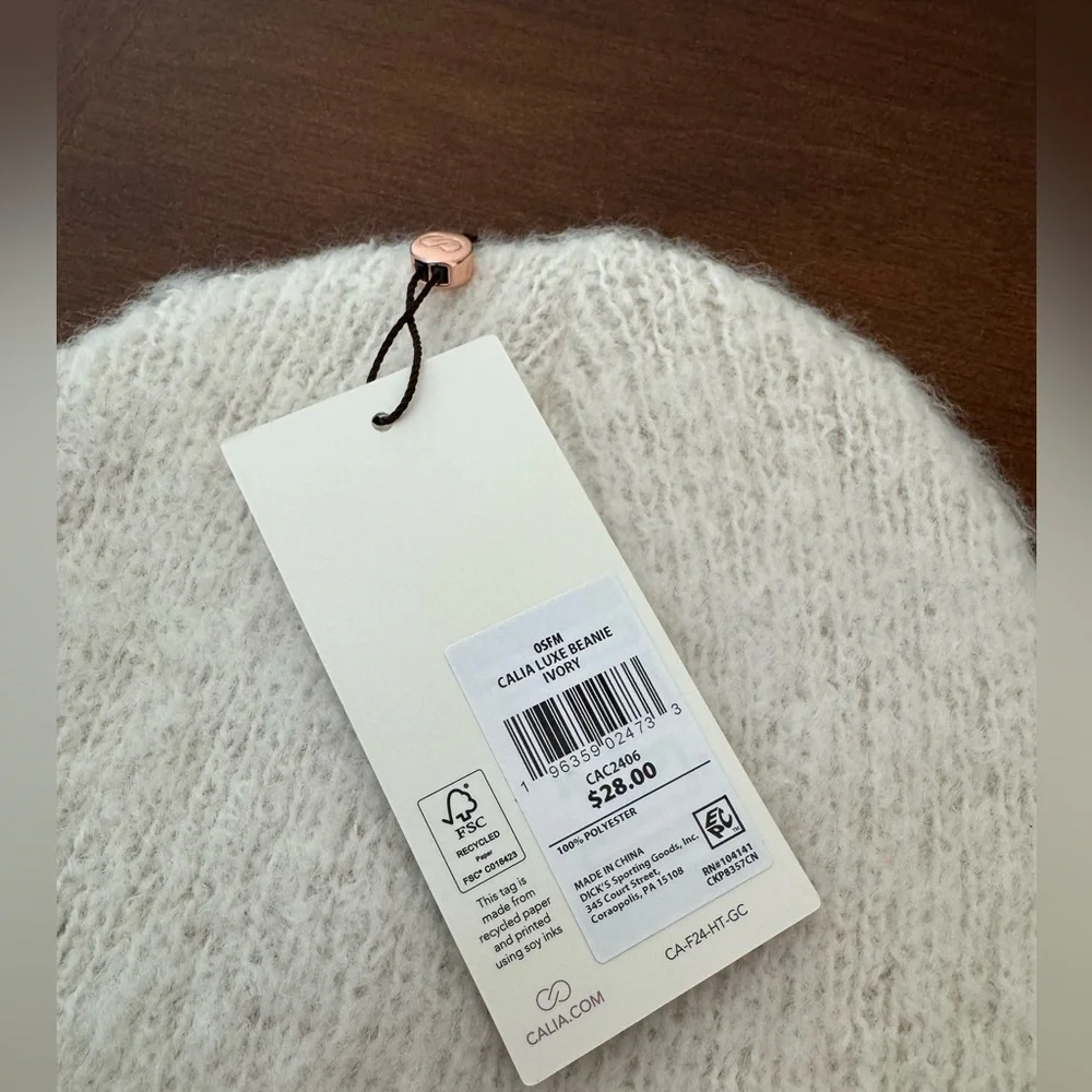 NWT Calia Luxe Beanie in Ivory